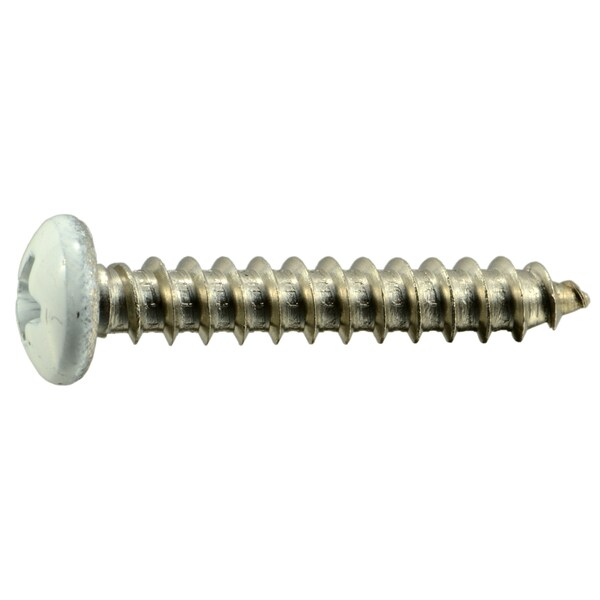 Midwest Fastener Sheet Metal Screw, #8 x 1 in, Painted 18-8 Stainless Steel Pan Head Phillips Drive, 20 PK 69483 - main